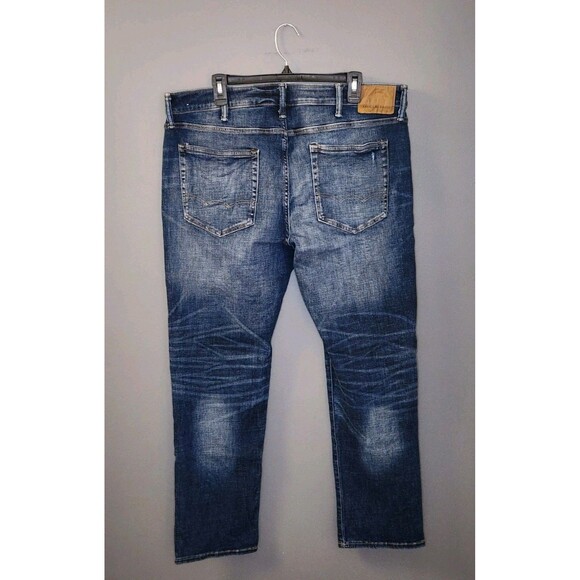 American Eagle Jeans Men's 38x30 Slim Straight Airflex + Blue Denim Lot Of 3 - Picture 5 of 16